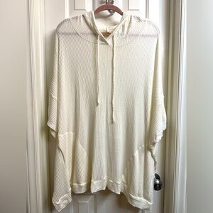 Blumin Women’s Cream Soft Lightweight Breathable Waffle Summer Hoodie